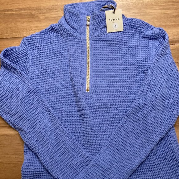 DONNI. | Tops | Donni Waffle Half Zip 